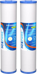 ICEPURE 5 Micron 20" x 4.5" Whole House Sediment and Carbon Water Filter Replacement Cartridge for AP810-2, SP-DD-5005-20BB, DGD-5005-20, FPMB5-20, P5-20BB, FP25B, SDG-45-2005, CMMF0520-45W1, 2PACK