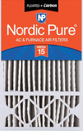 Nordic Pure 16x25x5 (Actual Size: 15 3/4 x 24 3/4 x 4 3/8) Honeywell Replacement Air Filters MERV 15 Plus Carbon 1 Pack