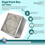 RIGID-PACK 20x20x12 Rigid Box Air Filter – MERV 15/98% ASHRAE HVAC Filter – Radial V-Pleat, Metal Frame, Single Header – High-Efficiency Replacement for Commercial & Industrial Systems