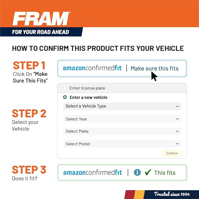 FRAM Extra Guard CA11050 Replacement Engine Air Filter for Select Chrysler, Dodge, Ram and Volkswagen (3.6L) Models, Provides Up to 12 Months or 12,000 Miles Filter Protection