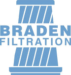 Braden Filtration Dust Collector Filter - Height: 26" OD: 13.84" ID: 9.479" / Nanofiber FR Open-Open Pans - MADE IN USA