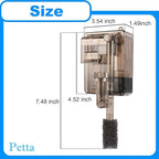 Hang on Back Fish Tank Filter for 3-5 Gallon Aquariums with Surface Skimmer, HOB Filter (A-1) for Efficient and Silent Operation, 53GPH(200L/H), 3W, 1 Pre-Filter Sponge, 1 Filter Pad