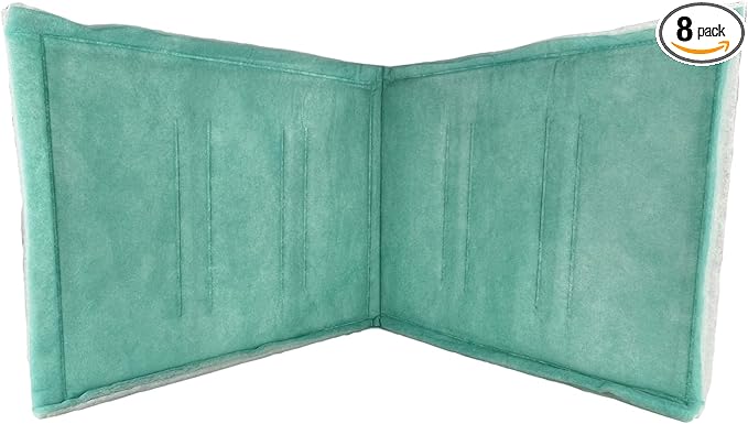 wioboy Paint Spray Booth Intake Filter Pad, 20" x 50" (8/case) Tacky Panel with Internal Wire Frame