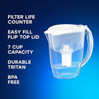 AQUAPHOR Water Filter Pitcher Ideal 7 Cup with 3 x B15 Filters - White