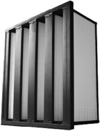 Synthetic Mini Pleat Rigid V-Bank Air Filter 24x20x12 (4V) – MERV 15 ASHRAE 52.2 High-Efficiency HVAC Filter for Commercial, Industrial, Hopsitals & Cleanroom Use