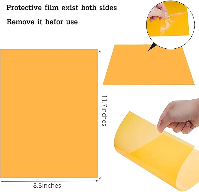 10 Pack Gel Light Filter Transparency Color Film Plastic Sheets Colored Overlays Correction Gels Filter for Lamp, Headlight, Photo Studio Strobe, LED, Headlight Film (10 Multi)