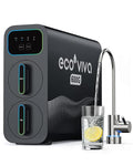 E6 600GPD Compact Space-Saving Under Sink RO Water Filter, Reverse Osmosis, 9 Stage Tankless RO Water Filtration System 600 GPD Fast Flow, High Pure to Drain RO Filter Water Purification