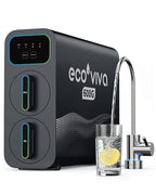 E6 600GPD Compact Space-Saving Under Sink RO Water Filter, Reverse Osmosis, 9 Stage Tankless RO Water Filtration System 600 GPD Fast Flow, High Pure to Drain RO Filter Water Purification