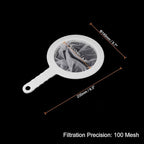PATIKIL 9"x6" Food Filter Strainer, 100 Mesh, White, Polypropylene, Nylon