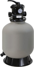 XtremepowerUS 16" Above Inground Swimming Pool Sand Filter System 7-Way Multi-Port Valve Pool Filter up to 21,000 Gallons with Stand