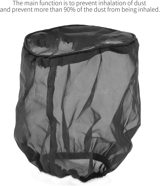 Plplaaoo Universal Air Filter Protective Cover – Black Dustproof Air Intake Filter Sock Cover with Waterproof Layer for High Flow Air Filters, Motorcycle & Off-Road Vehicles (6x6x1.2IN)