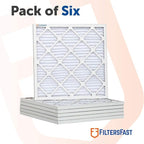 Filters Fast 20x24x2 Pleated Air Filter Merv 13, 2 inch AC Furnace Air Filters, Made in the USA, Actual Size 19.375x23.375x1.75, 6 Pack