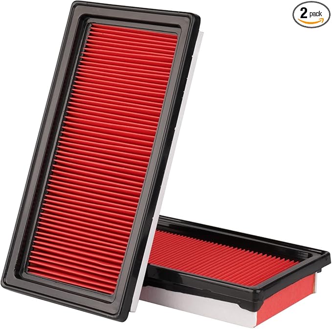 2-Pack Engine Air Filter Fits for 19-12 Nissan Versa, 22-12 March, 19-14 Versa Note, 19-15 Micra, 19-14 Note, 18-16 Tiida, 26-20 V-Drive Air Filter Replacement 16546-1HK01 Car Accessories