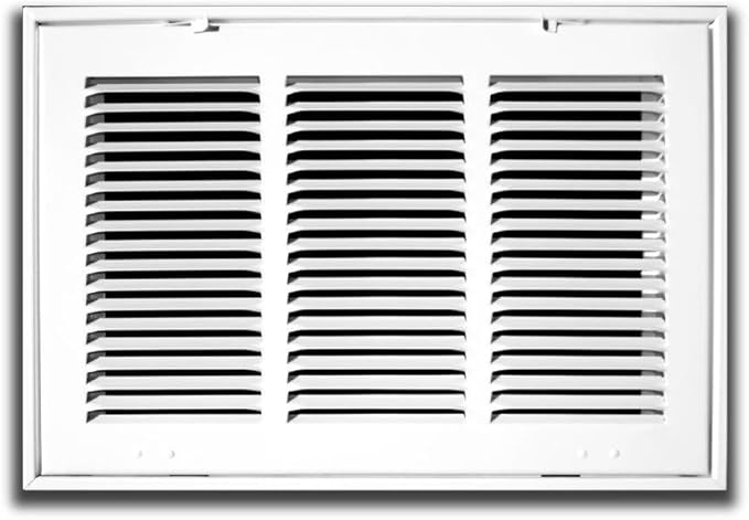 HVAC Premium 16 x 6 Duct Opening Steel Return Air Filter Grille, for 1-inch Filter, Removable Door, Flat Stamped HVAC Vent Cover Grille, Outer Dimensions 18.5 x 8.5