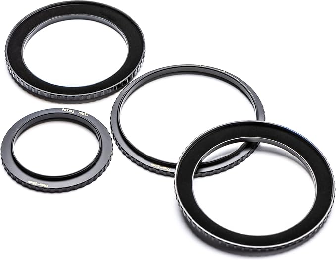 NiSi - Brass Pro 52mm to 62mm Step-Up Ring - Threaded Stepping Adapter Ring, 52mm Male Lens Attachment 62mm Female Filter and Accessory Thread - Matte Black Finish to Prevent Reflections, Brass Alloy