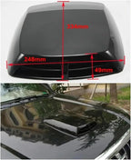 Decorative Hood Scoop Air Intake Flow Vent Black Carbon Universal Car Decoration Accessories Turbo Bonnet Cover(Black)