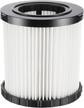 DCV581H DCV580H Vacuum Filter for DEWALT 20V MAX Shop Vac Cleaner Cordless and Corded Portable 2 Gallon Wet Dry Vacuum, Washable and Reusable Hepa Replacement Filter, 1 Pack