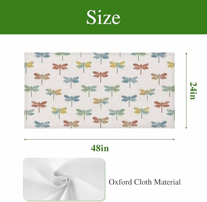 Fluorescent Light Covers for Ceiling Lights Watercolor Dragonfly Magnetic Light Filters 1 Pack 4x2 ft Colorful Linen Ceiling Lights Cover for Classroom Office School Home Drop Lamp Decor