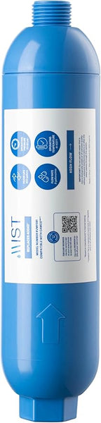 Mist 40043 Replacement for Camco RV Inline Water Filter 40043, 40013, 40041, with Flexible Hose Protector. Reduces Bad Taste, Odors, Chlorine, Lead and Sediment, 1 Pack