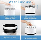 LEVOIT LV-H132 Replacement Filter, Genuine LV-H132-RF Air Purifier Filters, High-Efficiency Activated Carbon for Removal of Smoke, Odor, Allergens, Pollen, 4 Pack, Black