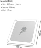 120mm PC Dust Filter Fan Filter Computer Fan Grills Dust Mesh Magnetic Frame PC Case Cover Dustproof PVC 50 Mesh(PVC, Gentleman Aesthetic, 120 * 120mm, 2pcs, White)
