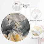 Spring Tulips Flower Living Room Curtains 84 Inch Length, Window Curtains Tab Top, Vintage Floral Barn Doors Rustic Beige Light Filtering Window Treatments Drapes 42"x84" 2 Panel