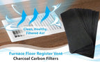 CFS – Pack of 12, Activated Carbon Filters for Floor Vent Heat Register Air Filter – Fresh and Filtered Air for Indoor, Home Filtration – Charcoal Air Filter Sheet- 4"x 12", Black