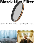 Fotorgear Camera Lens Filter,67mm Clip On Filters Professional Photography for Camera Lens, 67mm Universal Phone Polarizer Filter CPL ND Black Mist Gold Streak for iPhone Xiaomi Huawei (Black Mist)