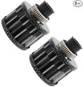 MUGE RACING 2Pcs Air Filter Cold Air Intake Filter Breather 12mm Valve Cover Breather Filter For Car and Motorcycle(Carbon Fiber)