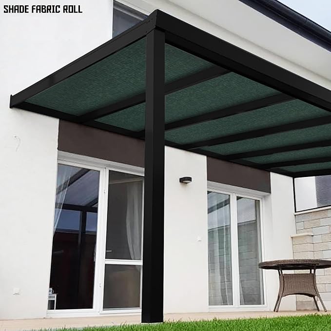 TANG Sun Shade Fabric Roll 8'x94' Shade Cloth for Garden Dark Green HDPE Mesh Shading Pergola Cover Replacement Canopy, 95% Blockage Sunshades for Outdoor Patio Backyard Plant