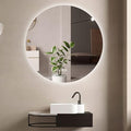 Led Mirror for Bathroom,Bathroom Mirrors for Vanity,Shatter-Proof,with Dimming & 3 Color Modes,Heated Demister Pad,Anti-Fog,Hanging Vanity Mirror,Easy to Install, Easy to Clean (Size : 60x60cm)