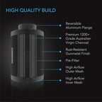 AC Infinity Air Carbon Filter 6" with Premium Australian Virgin Charcoal, for Inline Duct Fan, Odor Control, Hydroponics, Grow Rooms