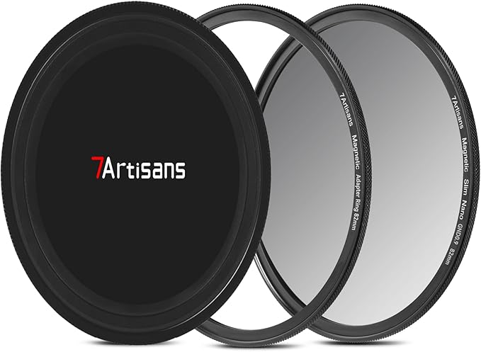7artisans Nano Magnetic Filter UV Filter ND Light Reduction Filter/CPL Polarization Filter/GND Gradient Filter/Black Mist 1/4 Portrait Photography Filter Suitable for Lens(67mm GND0.9)