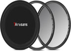 7artisans Nano Magnetic Filter UV Filter ND Light Reduction Filter/CPL Polarization Filter/GND Gradient Filter/Black Mist 1/4 Portrait Photography Filter Suitable for Lens(72mm GND0.9)