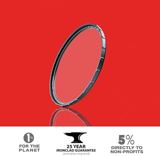 72mm X2 UV Filter for Camera Lenses - UV Protection Photography Filter with Lens Cloth - MRC8, Nanotec Coatings, Ultra-Slim, Traction Frame, Weather-Sealed by Breakthrough Photography