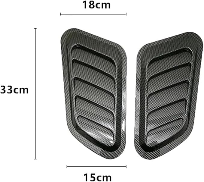 Car Hood Scoop Air Intake Vents Compatible For Hyundai Ix35 Solaris Compatible For Renault Captur Compatible For Kia And Sportage 4(Black)
