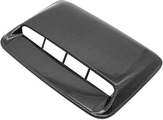 Car Universal Hood Vent Air Outlet Cover Compatible For Infiniti And Mazda Compatible For Tesla Hood Scoop Air Flow Intake Vent Cover(Carbon look)