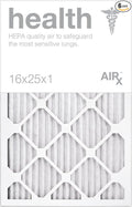 AIRX WICKED CLEAN AIR. Premium MERV 13 HEALTH Series - Made in the USA - Box of 6 - Pleated Air Filter 16x25x1