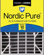 Nordic Pure 20x25x5 (Actual Size: 19 3/4 x 24 1/4 x 4 7/8) Air Bear AC Filter Replacement MERV 10 Pleated + Carbon 1 Pack