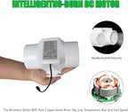 14W 2.3Inches Duct Inline Fan 60mm Mini Intake Fume Extractor Low Noise 57CFM Air Circulation Vent Blower for Fan Filter Grow Tent Ceiling Wall (Color : Not Adjustable Speed)