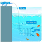 Riakrum 2 Pieces Mini Aquarium Single Sponge Filter Submersible Foam Filter Quiet for Small Fish Tank 0.5-5 Gallon Fixed Freshwater Salt Water