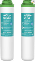 AQUA CREST FQK2J Under Sink Water Filter, Replacement for GE FQK2J, FQK1K, NSF/ANSI 42 372 Certified, 1320 Gallons Dual Flow Drinking Water Replacement Filters (2 Count)