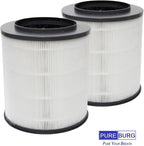 PUREBURG 12030 Replacement Filter Compatible with Clorox 11030 11031 Medium Rooms Air Purifiers,2-Pack H13 True HEPA Activated Carbon 2-in-1 3-Stage Filtration