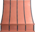 CT Copper Tailor Sloped Copper Vent Hood Wall Mount,36'' W,30''H, 610 CFM Exhaust Fan,Stainless Steel Vent,LED Light,Dishwasher-Safe Baffle Filters,VH8TR1