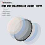 7artisans Nano Magnetic Filter UV Filter ND Light Reduction Filter/CPL Polarization Filter/GND Gradient Filter/Black Mist 1/4 Portrait Photography Filter Suitable for Lens(77mm ND8)