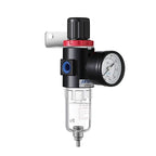 Compressed Air Pressure Filter Regulator Airtac AFR2000 1/4'' NPT 0-140 PSI Combo Piggybac Adjustable,Bracket,Gauge Semi-Auto Drain