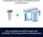 ZeroWater Official Replacement Filter - 5-Stage 0 TDS Filter Replacement - System IAPMO Certified to Reduce Lead, Chromium, and PFOA/PFOS, 6-Pack