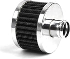 MUGE RACING 23mm Car Air Filter Universal Cold Air Intake Filter High Flow Vent Valve Cover Breather Filter (Black)