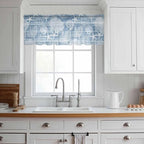 Haze Blue Retro Summer Sheer Valance Curtains, Sea Turtle Starfish Coral Ocean Light Filtering Kitchen Valances Rod Pocket Voile Curtain Window Treatment for Bedroom/Living Room/Basement 60Wx18L