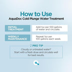 AquaDoc Cold Plunge Water Treatment - 8oz - Ice Bath Cleaner and Water Stabilizer - Cold Plunge Weekly Treatment for Fresh Water - Made in USA